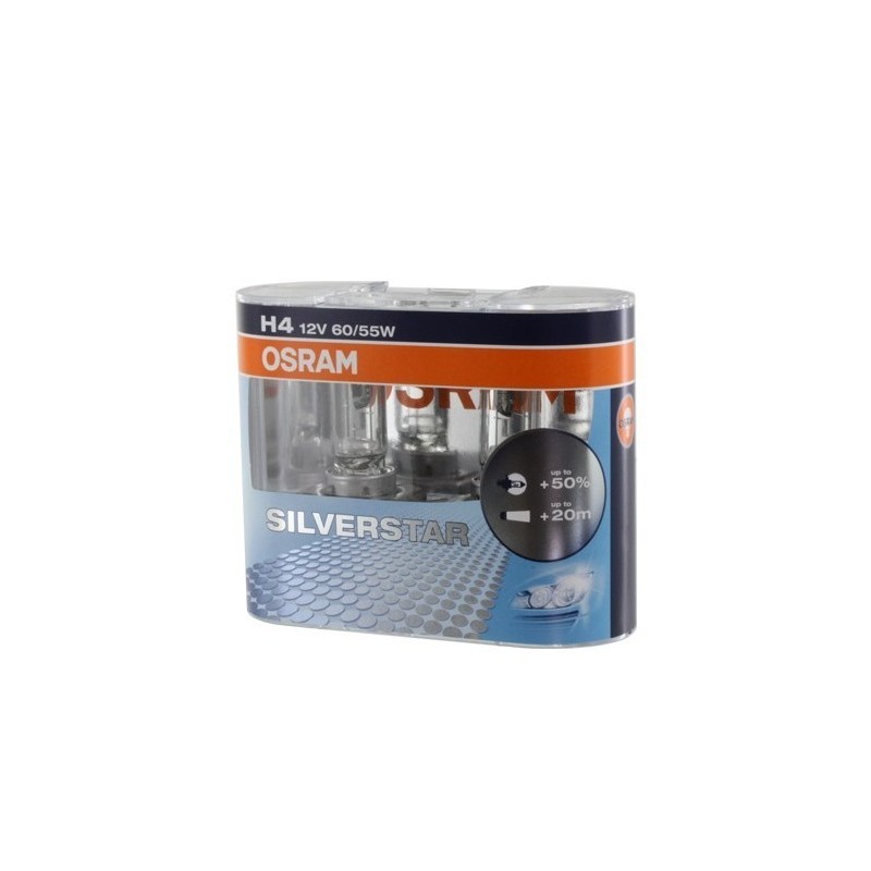 OSRAM SILVERSTAR H4 BULB, 2 PCS.