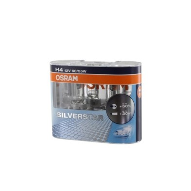 OSRAM SILVERSTAR H4 BULB, 2 PCS.