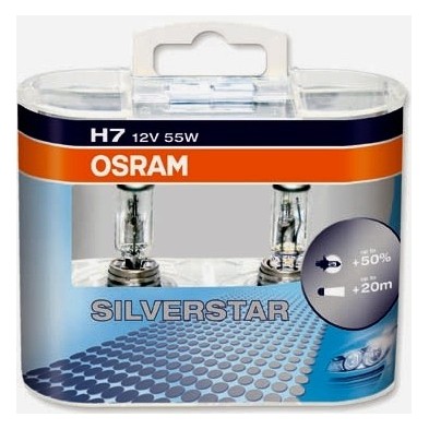 OSRAM SILVERSTAR H7 BULB, 2 PCS.