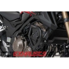 Side engine protections. Black. Honda CB500F (12-