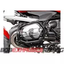 Side engine protections. Black. BMW R 1200 R (07-14