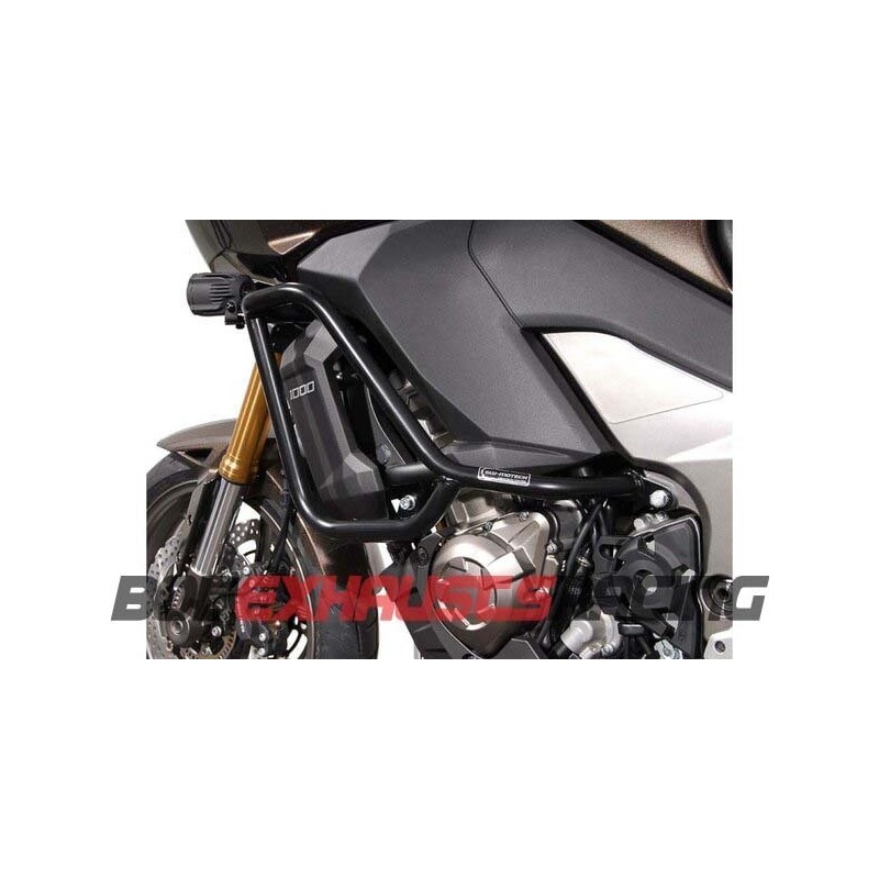 Side engine protections. Black. Kawasaki Versys 1000 (12-14
