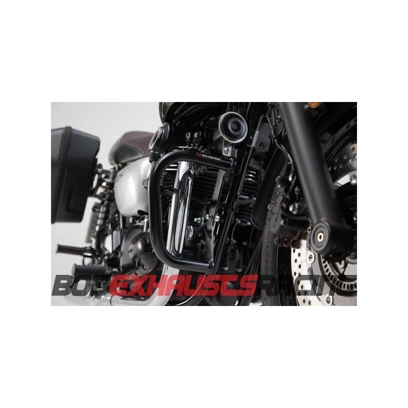 Side engine protections. Black. Kawasaki W800 Street/ Cafe (18-