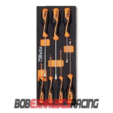 BETA ASSORTED FLAT SCREWDRIVERS IN THERMOFORMED TRAY M199