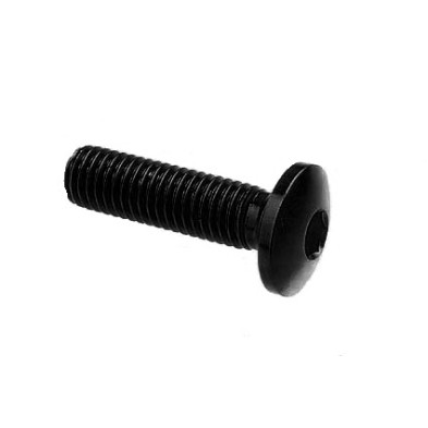 Dome-head Screw Erg. Cl 002 M4 L. 10 head Ø10  Ergal (7075 T6) - 002M4010NER / BLACK SHINE