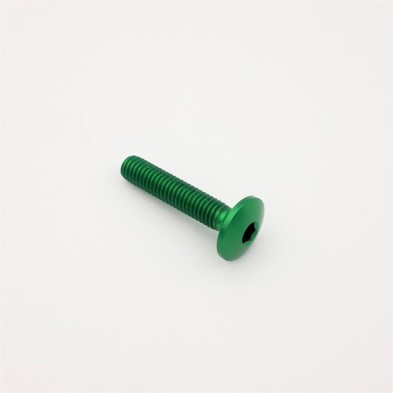 Dome-head Screw Erg. Cl 002 M4 L. 10 head Ø10  Ergal (7075 T6) - 002M4010VER / GREEN