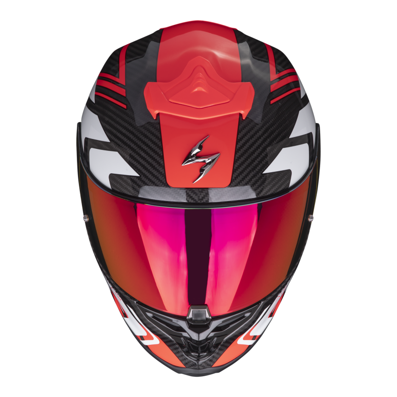 HELMET SCORPION EXO R1 EVO CARBON AIR SUPRA BLACK RED