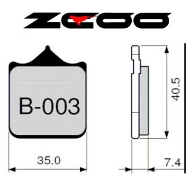 ZCOO BRAKE PAD B003 EX RACE