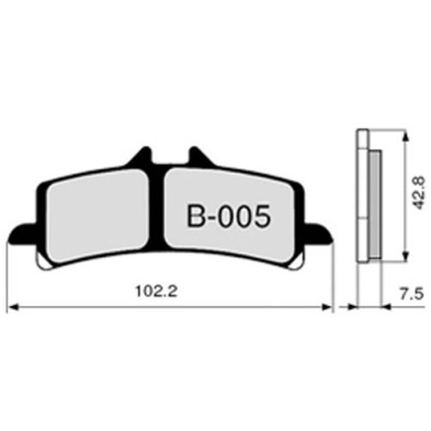 ZCOO BRAKE PADS B005 EX RACE