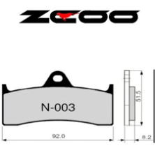 ZCOO BRAKE PADS N003 EX RACE