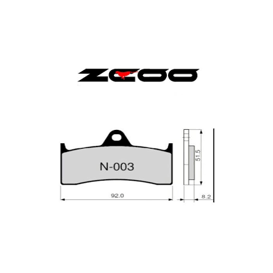 ZCOO PASTILLA DE FRENO N003 EX RACE