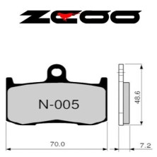 ZCOO BRAKE PADS N005 EXC ENDURANCE