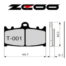 ZCOO BRAKE PADS T001 EX RACE