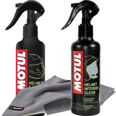 MOTUL PACK LIMPIA CASCO + PAÑO MICROFIBRA MOTUL PACK LIMPIA CASCO + PAÑO MICROFIBRA