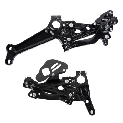 SPIDER REAR SETS DUCATI PANIGALE V4-V4S-V4R 18-24 WITH SIDE FRAME PLATES