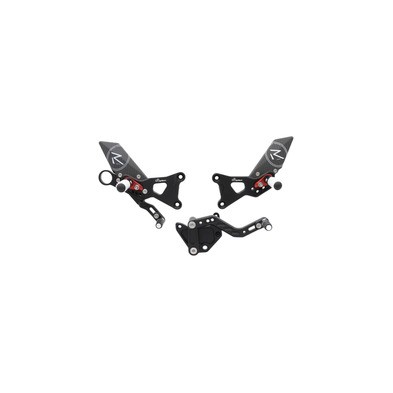 LIGHTECH REAR SETS BMW S1000R 14-16/S1000RR/HP4 09-14 REVERSE SHIFT R VERSION