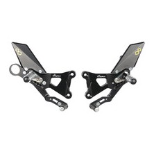 LIGHTECH REAR SETS BMW S1000R 14-16/S1000RR/HP4 09-14 WITH FIXED FOLD UP