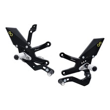 LIGHTECH REAR SETS KAWASAKI ZX10R 21-23 WITH FOLD UP FOOT PEG REVERSE SHIFT