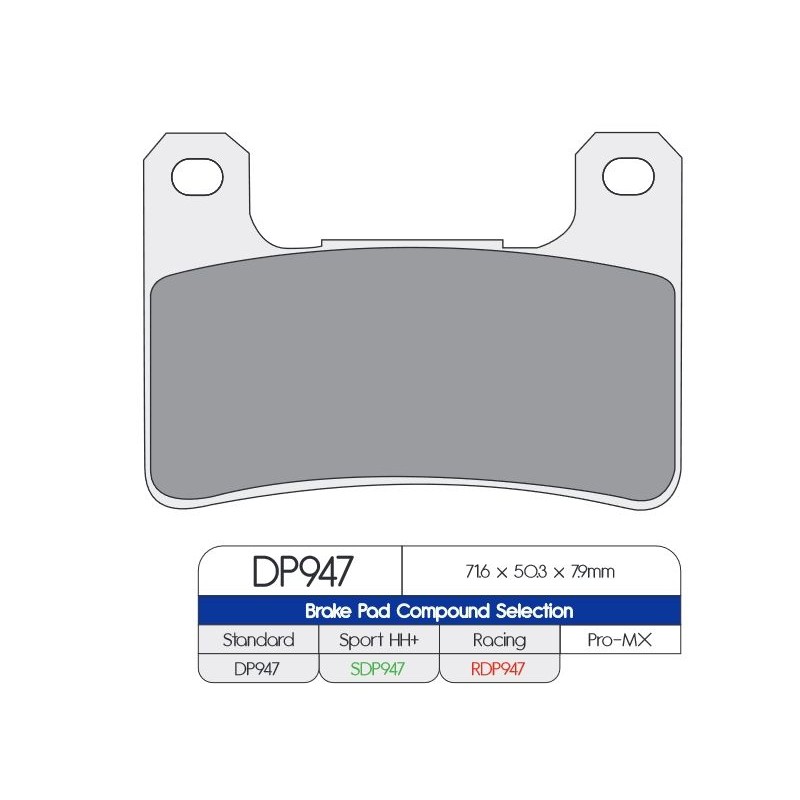 DP RACING BRAKE PAD RDP947