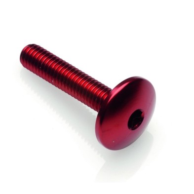 Dome-head Screw Erg. Cl 003 M5 L. 10 head Ø14  Ergal (7075 T6) - 003M5010ROS / RED