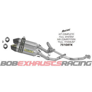 EXHAUST ARROW complete Kit MX Competition FULL TITANIUM 75108TK / Aprilia MX-V 4.5 '09/14