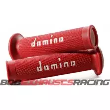 DOMINO RUBBER GRIPS SOFT RED / WHITE