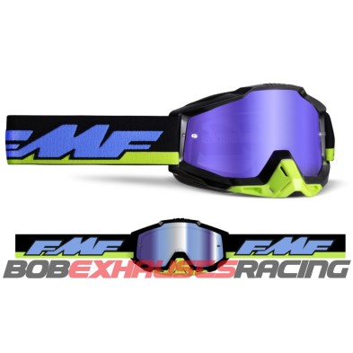 FMF POWERBOMB GLASSES TALLADEGA BLUE MIRROR