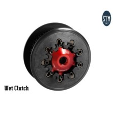 Wet slipper clutch