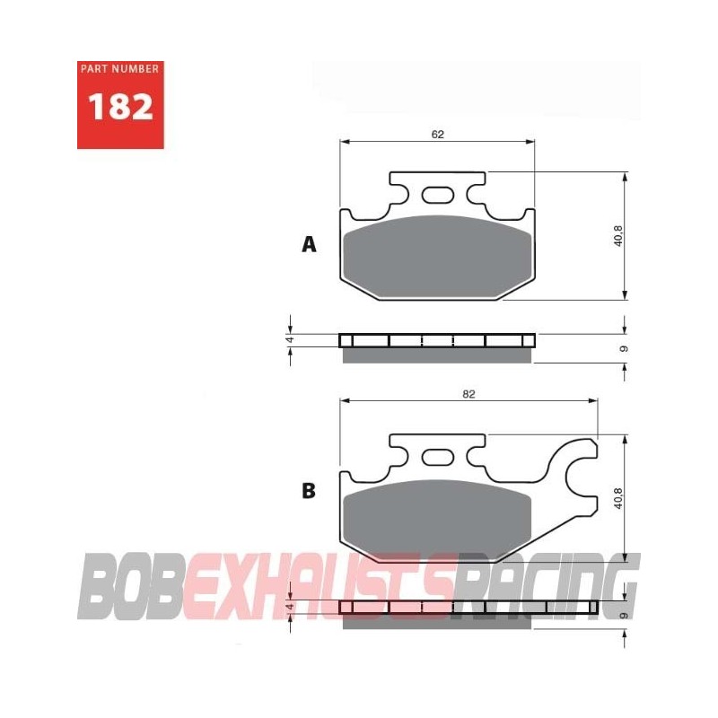 GOLDFREN BRAKE PADS S3 RACING - 182