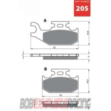 GOLDFREN BRAKE PADS S3 RACING - 205