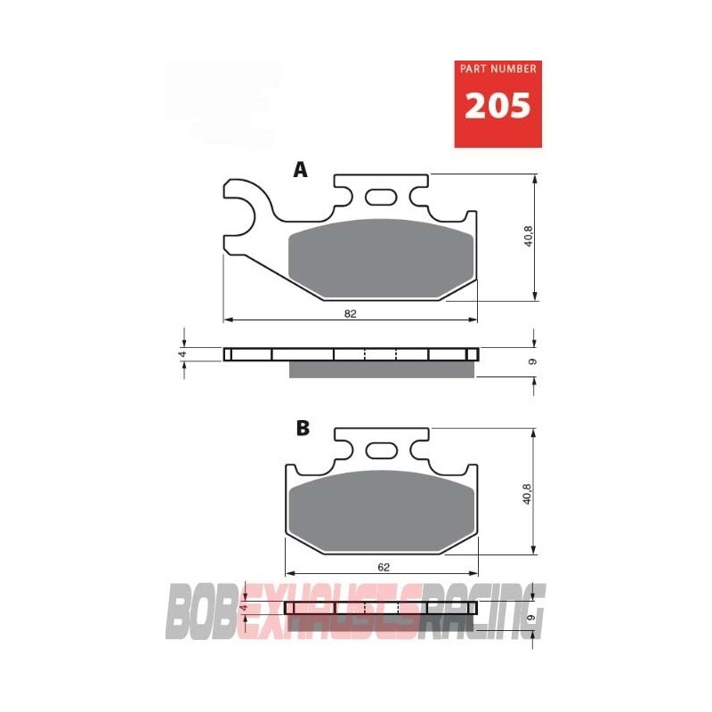 GOLDFREN BRAKE PADS S3 RACING - 205